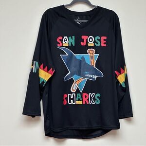 Franklin Group USA San Jose Sharks BHM Black NHL Hockey Jersey Size Medium